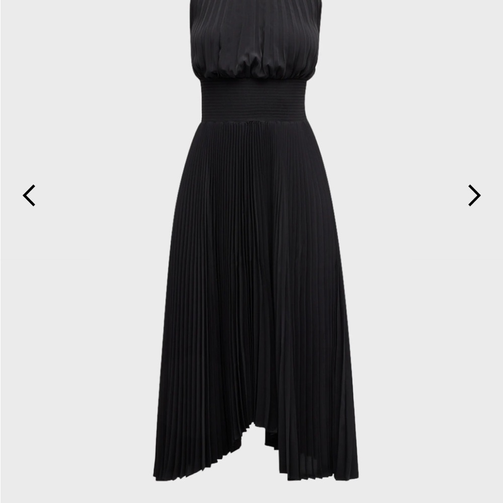 A.L.C. Black Asymmetrical Halter Midi - Renzo